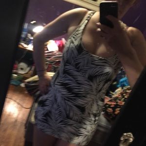 Black and white Hawaiian print cotton dress